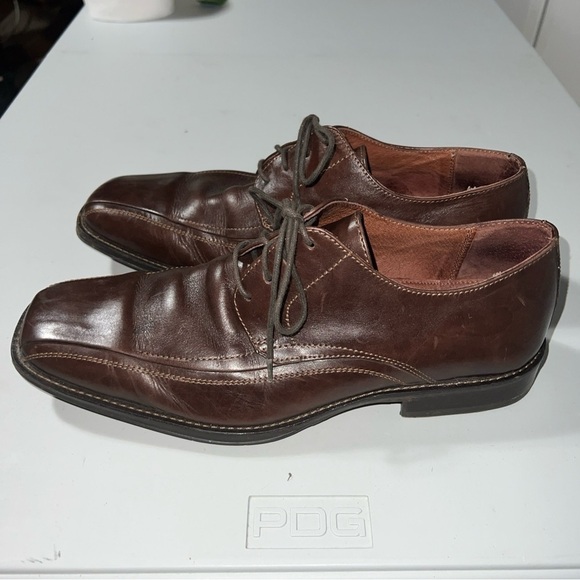 Johnston & Murphy Mens Oxfords Brown Square Toe Dress Shoes 8.5M - Picture 5 of 11